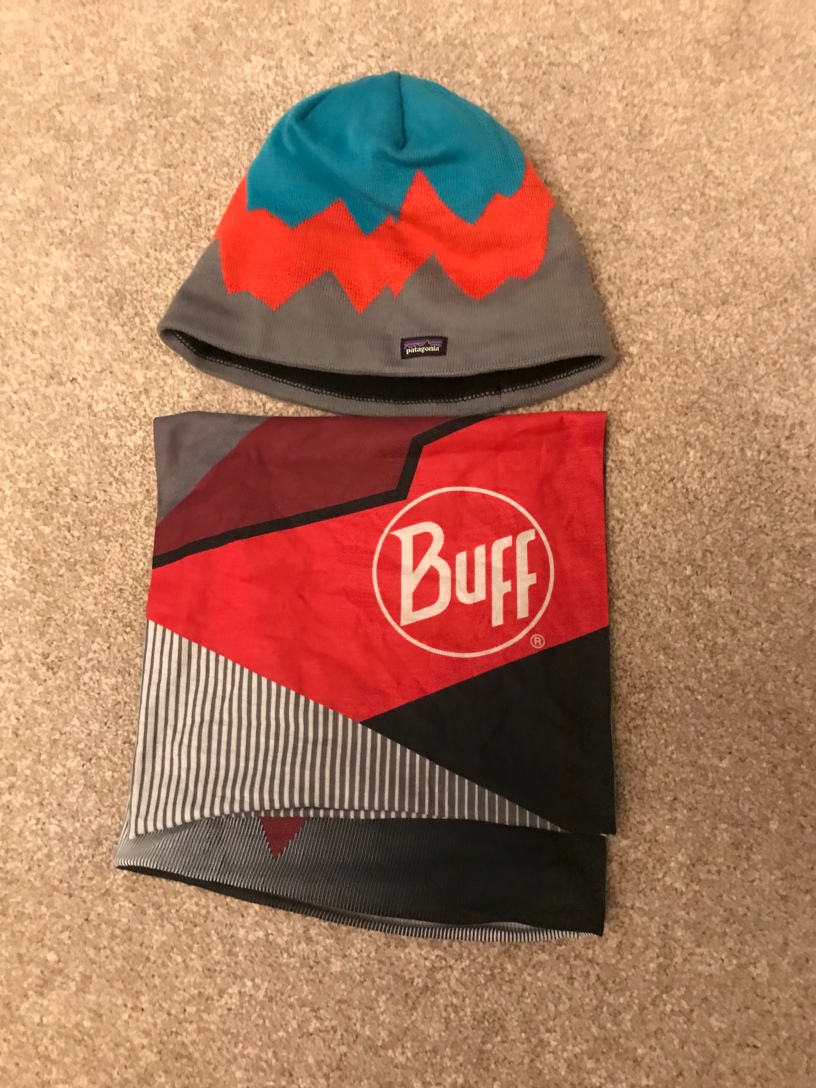 Spare hat and a buff